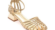 Sandale LAURA BIAGIOTTI aurii, 9031, din piele ecologica