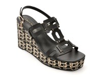 Sandale LAURA BIAGIOTTI negre, 9104, din piele ecologica - 1