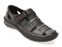 Sandale OTTER negre, 9562, din piele naturala - 1