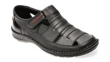 Sandale OTTER negre, 9562, din piele naturala