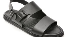 Sandale OTTER negre, AL420, din piele naturala
