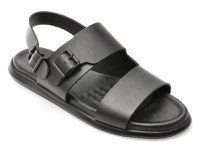 Sandale OTTER negre, AL420, din piele naturala - 1