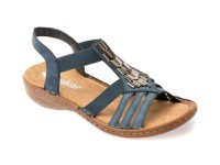 Sandale RIEKER albastre, 60800, din piele ecologica - 1