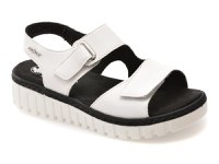 Sandale RIEKER albe, V1382, din piele ecologica - 1