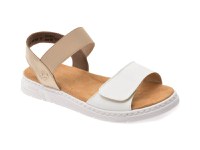 Sandale RIEKER albe, V9161, din piele naturala - 1