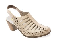 Sandale RIEKER bej, 40959, din piele naturala - 1