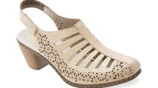 Sandale RIEKER bej, 40959, din piele naturala