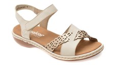 Sandale RIEKER bej, 65987, din piele ecologica