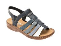 Sandale RIEKER bleumarin, V2875, din piele ecologica - 1