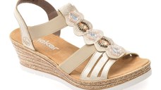 Sandale RIEKER gri, 619B2, din piele ecologica