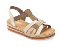 Sandale RIEKER gri, 62918, din piele ecologica - 1
