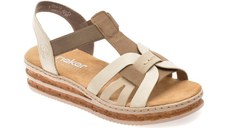 Sandale RIEKER gri, 62918, din piele ecologica