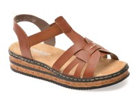 Sandale RIEKER maro, 62918, din piele ecologica - 1