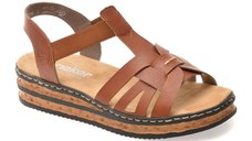 Sandale RIEKER maro, 62918, din piele ecologica