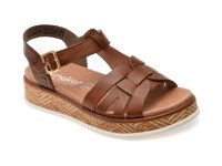 Sandale RIEKER maro, W0853, din piele naturala - 1
