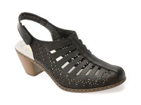 Sandale RIEKER negre, 40959, din piele naturala - 1