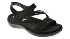 Sandale RIEKER negre, 64870, din piele ecologica