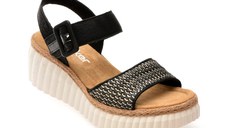 Sandale RIEKER negre, 69176, din piele ecologica