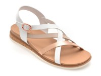 Sandale SKECHERS albe, DESERT KISS LOW, din piele ecologica - 1