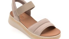 Sandale SKECHERS gri, BOBS SUN RAY, din material textil