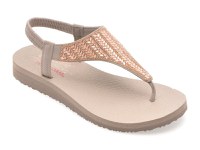 Sandale SKECHERS gri, MEDITATION, din piele ecologica - 1