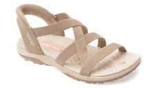 Sandale SKECHERS gri, REGGAE SLIM, din material textil