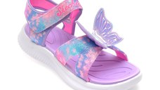 Sandale SKECHERS mov, JUMPSTERS, din piele ecologica