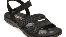 Sandale SKECHERS negre, REGGAE SLIM, din material textil