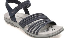 Sandale SKECHERS REGGAE SLIM bleumarin din material textil pentru femei