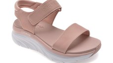 Sandale SKECHERS roz, D LUX WALKER, din material textil