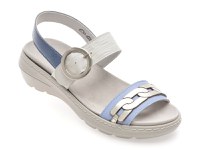 Sandale SUAVE albastre, KRABI, din piele naturala - 1