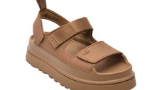 Sandale UGG maro, GOLDEN GLOW, din piele ecologica