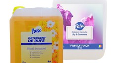 Pachet promo: 1x5L detergent lichid rufe Paiso: Floral Bouquet, 1x5L balsam de rufe Lily & Jasmine
