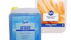 Pachet promo: 1x5L detergent lichid rufe Paiso: Ocean Breeze, 1x5L balsam de rufe Soft Touch