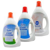 Pachet promo: 2x1,25L detergent lichid de rufe Paiso Ocean, Pure Clean, 1x1,25L Balsam de rufe Delicate Flowers - 1