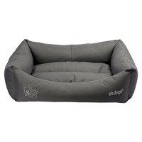 4DOG Deluxe Oxford, pat dreptunghiular câini, poliester oxford, impermeabil, gri, S-M(64x44x22cm) - 2