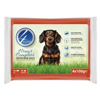 4DOG Mixt, XS-XL, Pui și Vită, plic hrană umedă câini, (în sos), multipack, 100g x 4buc - 1