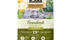 ACANA Highest Protein Grasslands, Rață și Pui, hrană uscată fără cereale pisici, 1.8kg