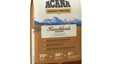 ACANA Highest Protein Ranchlands, hrană uscată fără cereale câini, 11.4kg
