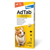 ADTAB, deparazitare externă câini, comprimate masticabile ADTAB, deparazitare externă câini, S(5.5 - 11kg), comprimate masticabile, 225mg x 1buc - 1