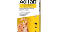 ADTAB, deparazitare externă pisici, comprimate masticabile ADTAB, deparazitare externă pisici, (0.5 - 2kg), comprimate masticabile, 12mg x 1buc