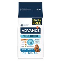 ADVANCE Dog Medium Adult, M, Pui, hrană uscată câini ADVANCE Adult Medium, M, Pui, hrană uscată câini, GRATUIT, 12 + 2KG - 1