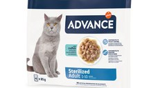 ADVANCE Sterilised, Cod, plic hrană umedă pisici sterilizate, (în sos), multipack, 85g x 4buc
