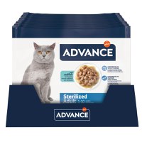 ADVANCE Sterilised, Cod, plic hrană umedă pisici sterilizate, (în sos), multipack, 85g x 4buc - 3