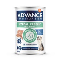 ADVANCE VETERINARY DIETS Hypoalergenic, XS-XL, Păstrăv, dietă veterinară, conservă hrană umedă câini, alergii, (pate), 400g - 1