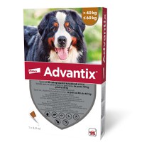 ADVANTIX, deparazitare externă câini, pipetă repelentă ADVANTIX 600, deparazitare externă câini, pipetă repelentă, XL(40 - 60kg), 1buc - 2