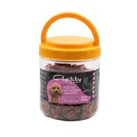 AGILITY Bucăți  Inimioară, XS-XL, Iepure și Rață, găletușa recompense câini, 500g - 2