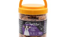 AGILITY Cubulețe Afumate, XS-XL, Rață, găletușa recompense câini, 300g