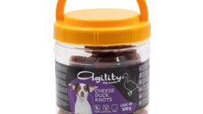 AGILITY Noduri din Carne, XS-XL, Rață și Brânză, găletușa recompense câini, 500g