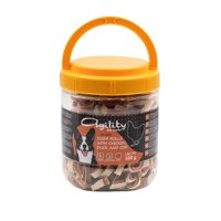 AGILITY, XS-XL, Pui și Rață, găletușa recompense câini, 500g - 1